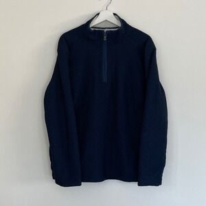 ORVIS Classic Collection Quarter Zip Sherpa Lined Pullover Sweater Navy Men's‎ L